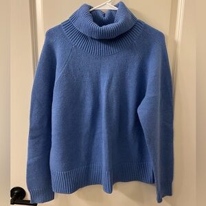 Ann Taylor Classic Blue Cowl Neck Sweater